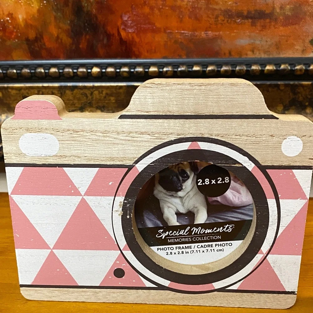Wooden Camera Photo Frame Set of 3